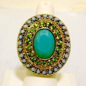 Crystal Dome Statement Ring Size 9-12